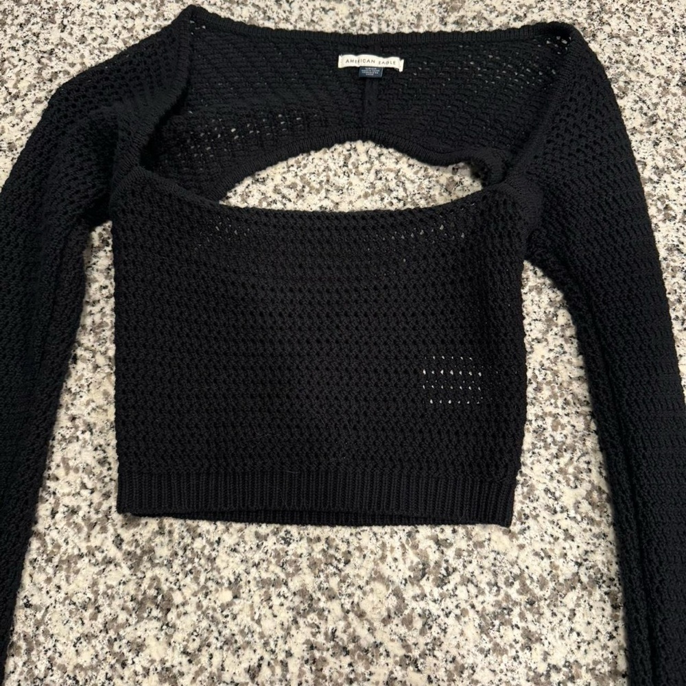 American Eagle Outfitters cropped crochet sweater